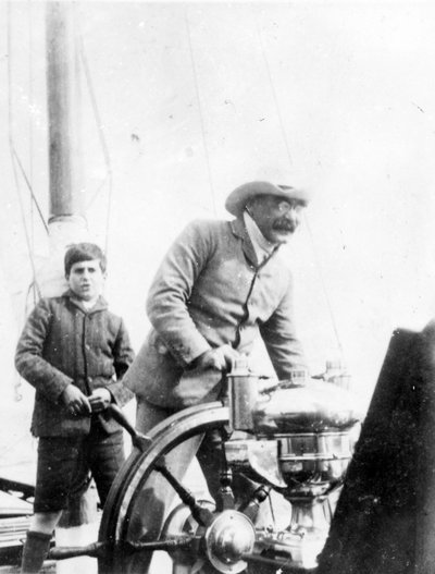 Rudyard Kipling en zijn zoon John op de jacht 
